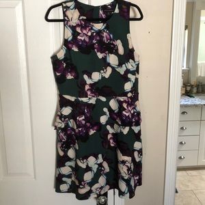 Floral Peplum Dress with Pockets!